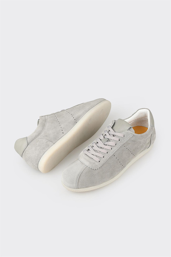 Gri deri erkek günlük ayakkabı, günlük kullanım için - Elle Shoes
