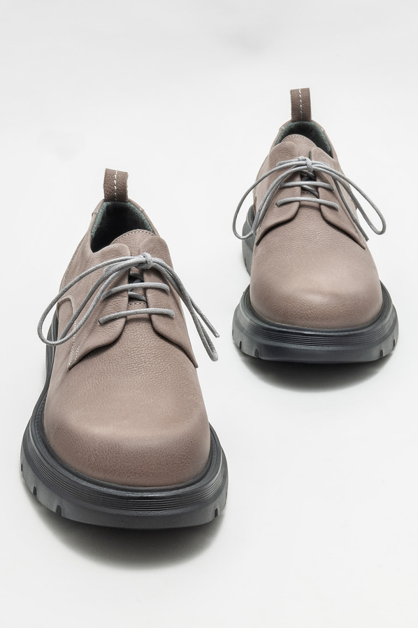 Gri deri erkek günlük ayakkabı, günlük kullanım için - Elle Shoes