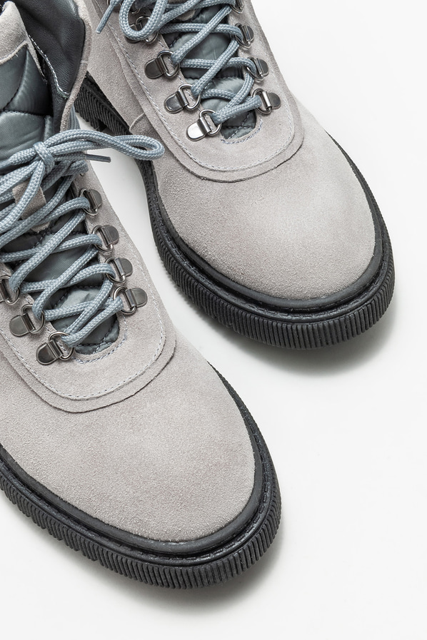 Gri deri erkek günlük bot, günlük kullanım için - Elle Shoes