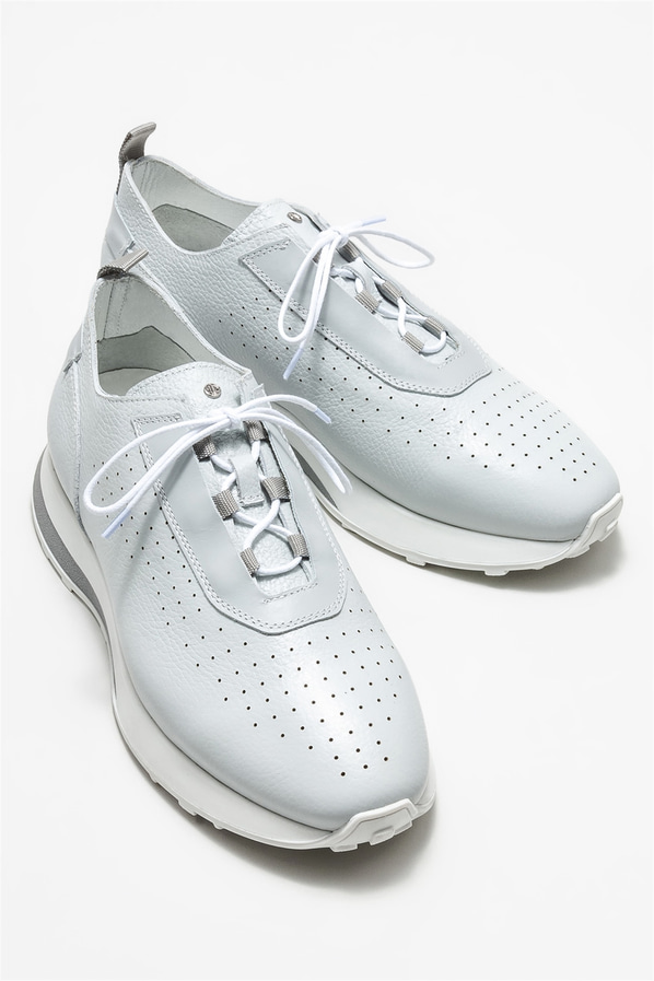 Gri deri erkek spor ayakkabı - Elle Shoes