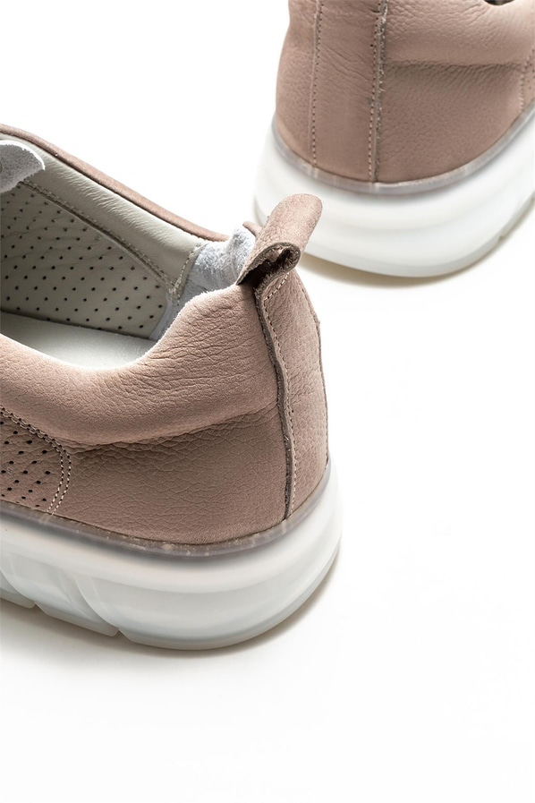 Gri deri erkek spor ayakkabı - Elle Shoes