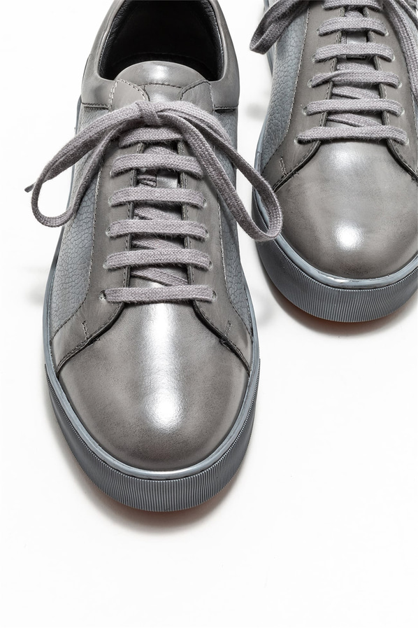 Gri deri erkek spor ayakkabı - Elle Shoes
