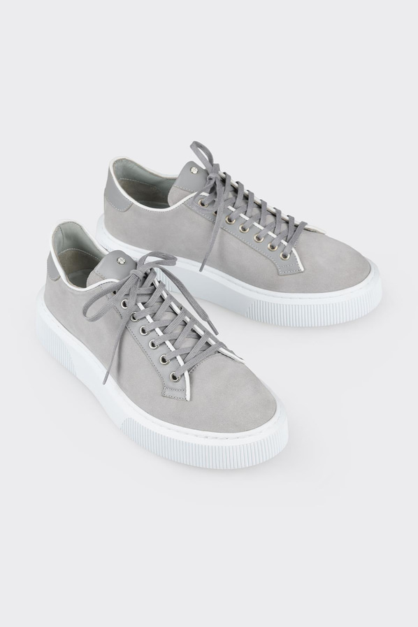 Gri deri erkek spor ayakkabı - Elle Shoes