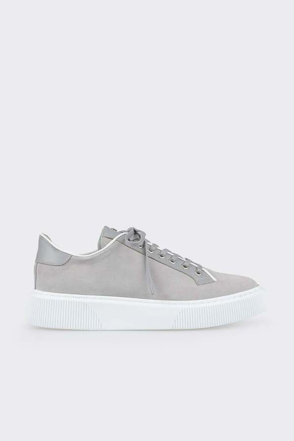 Gri deri erkek spor ayakkabı - Elle Shoes