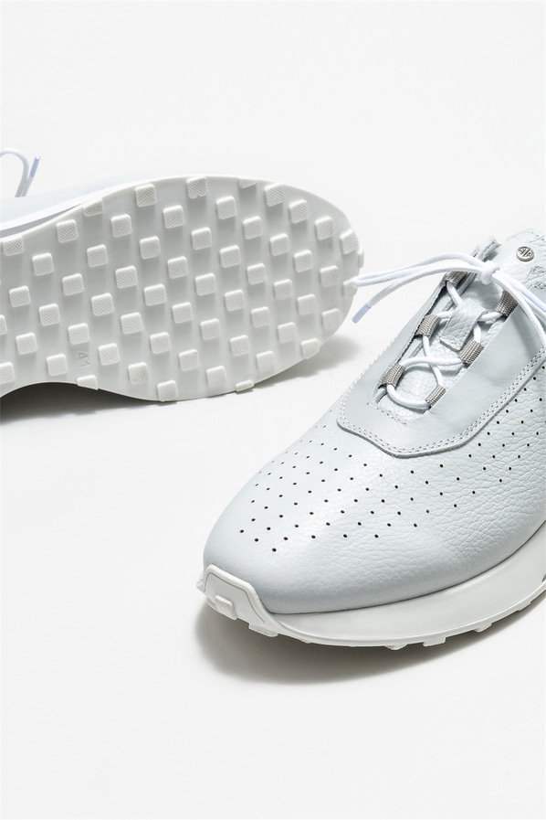 Gri deri erkek spor ayakkabı - Elle Shoes