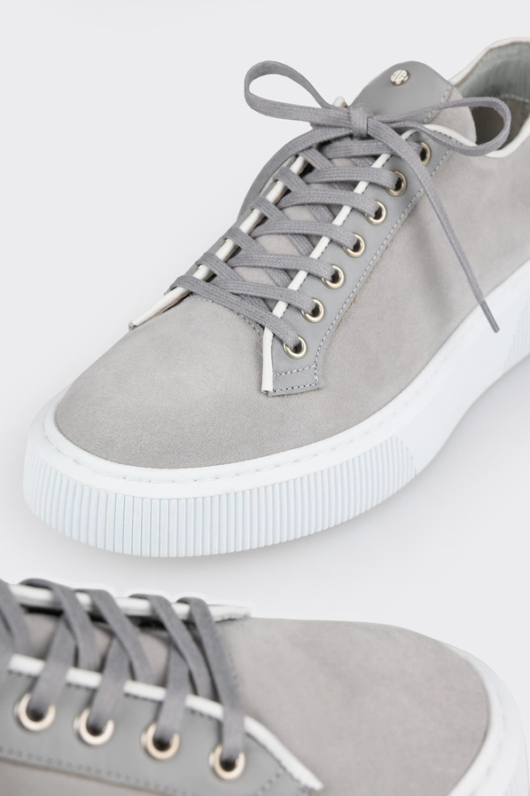 Gri deri erkek spor ayakkabı - Elle Shoes