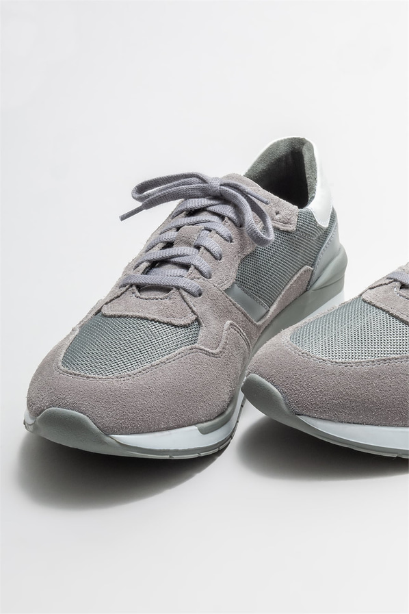 Gri deri erkek spor ayakkabı - Elle Shoes