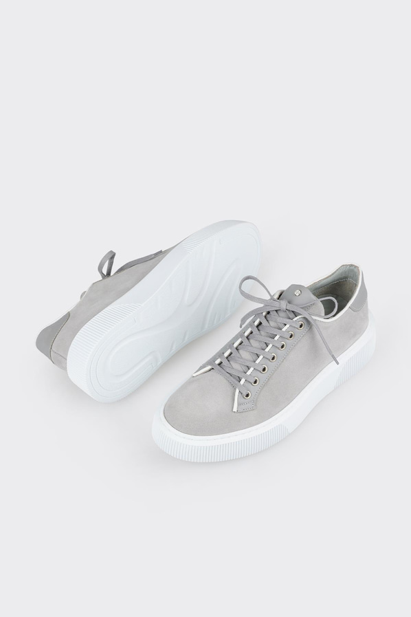 Gri deri erkek spor ayakkabı - Elle Shoes