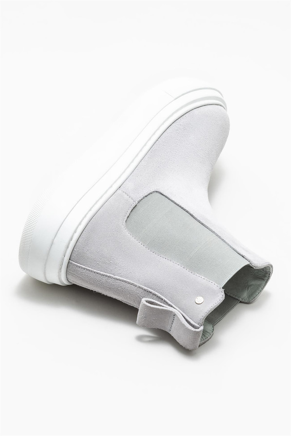 Gri deri erkek bot - Elle Shoes