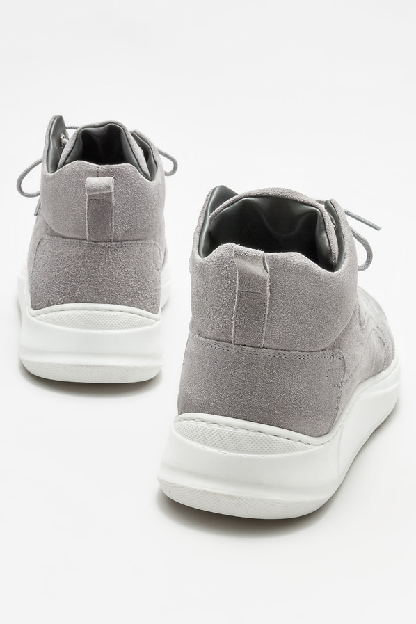 Gri deri erkek bot - Elle Shoes