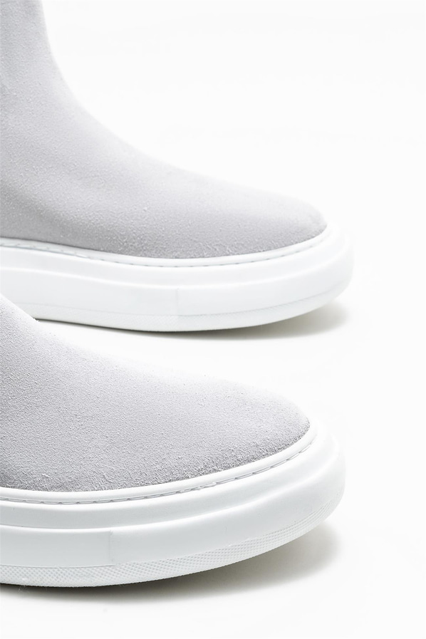 Gri deri erkek bot - Elle Shoes