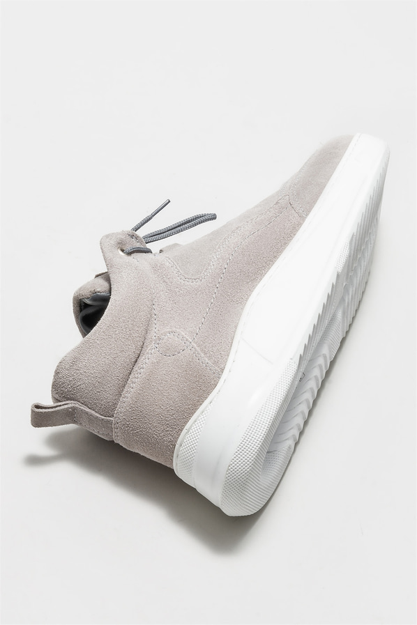 Gri deri erkek bot - Elle Shoes