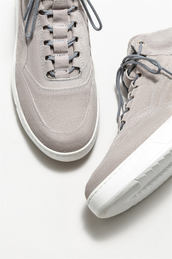 Gri deri erkek bot - Elle Shoes