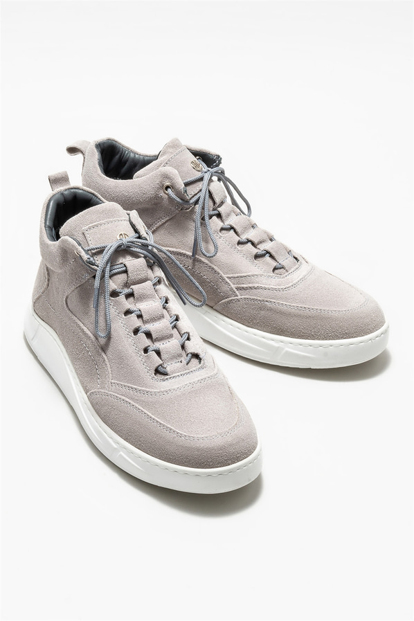 Gri deri erkek bot - Elle Shoes