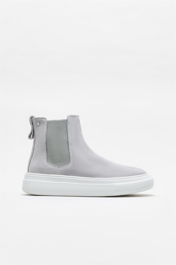 Gri deri erkek bot - Elle Shoes