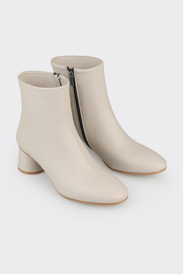 Gri deri kadın bot, klasik stil için - Elle Shoes
