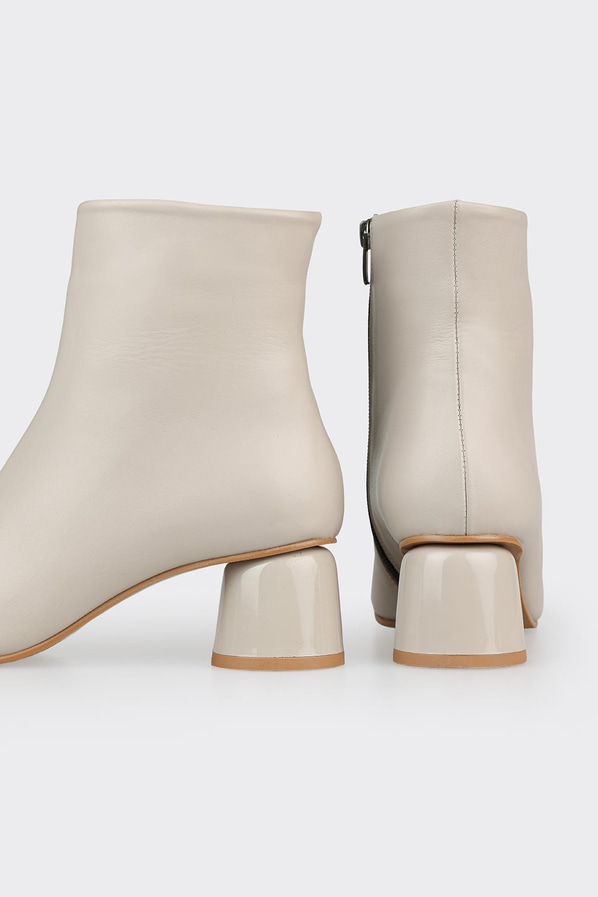 Gri deri kadın bot, klasik stil için - Elle Shoes