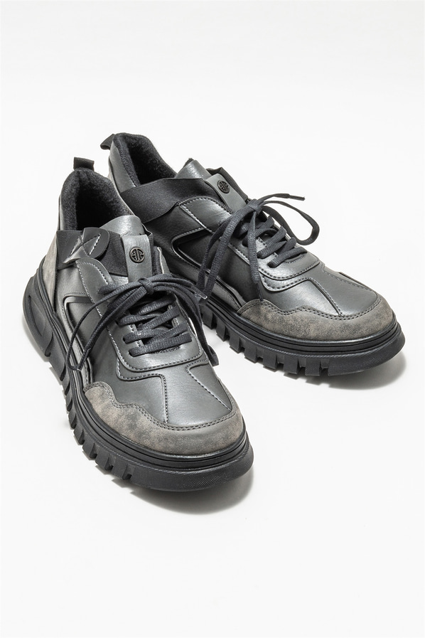 Gri erkek bot - Elle Shoes