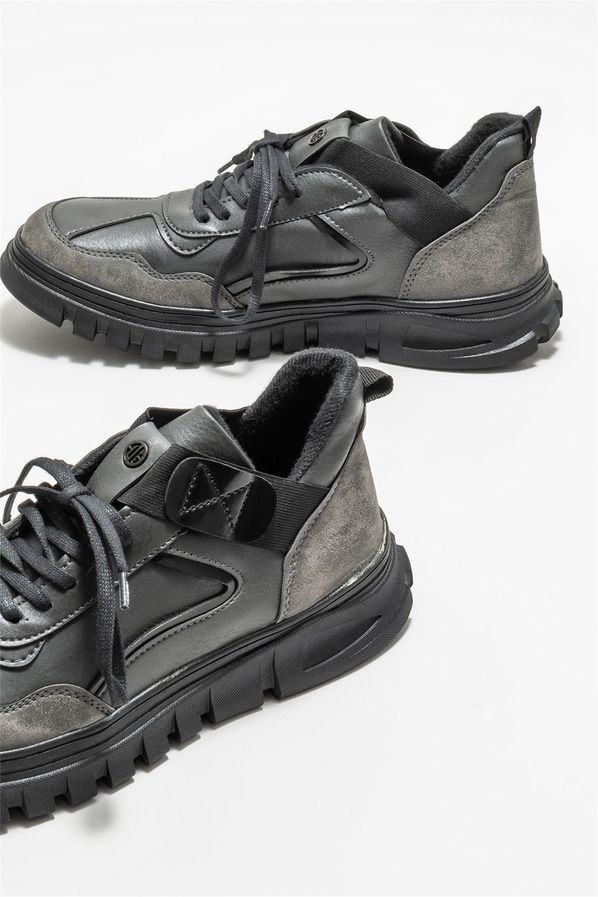 Gri erkek bot - Elle Shoes