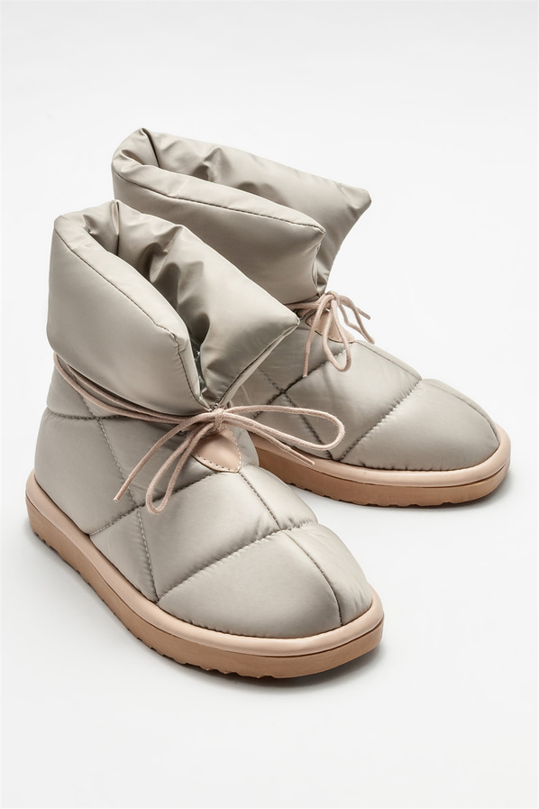 Gri düz kadın bot - Elle Shoes