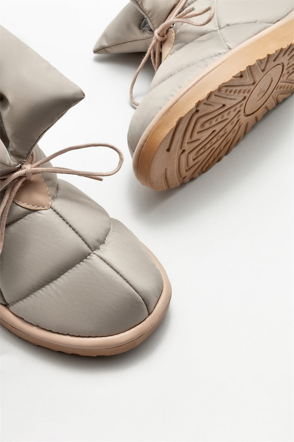 Gri düz kadın bot - Elle Shoes