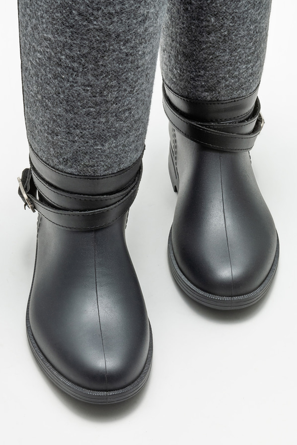 Gri düz kadın çizme - Elle Shoes