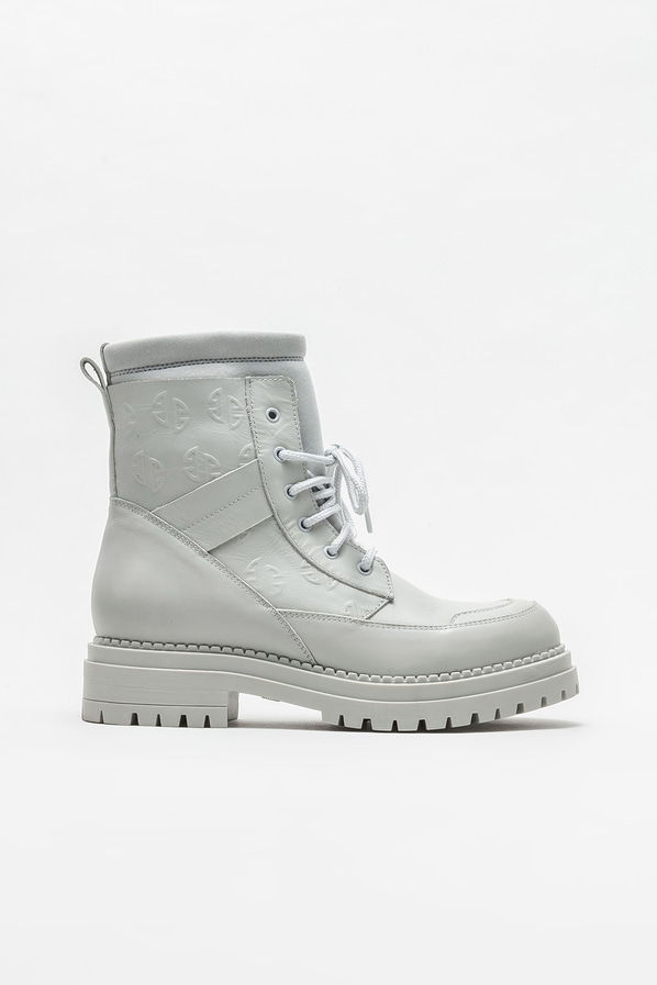 Gri düz kadın bot, günlük kullanım için - Elle Shoes