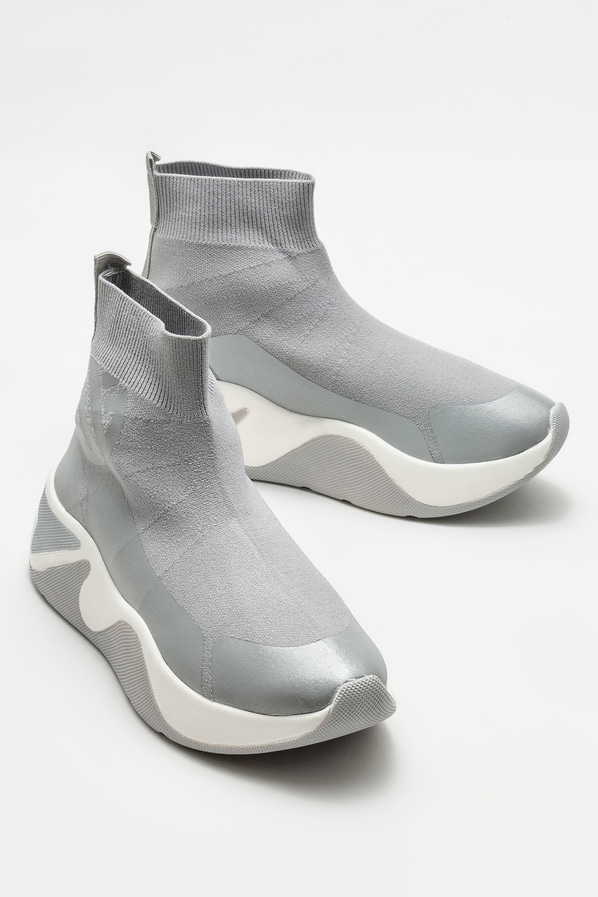 Gri kadın bot, günlük kullanım için - Elle Shoes