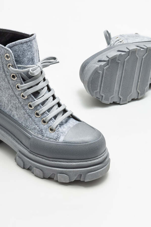Gri kadın bot, günlük kullanım için - Elle Shoes