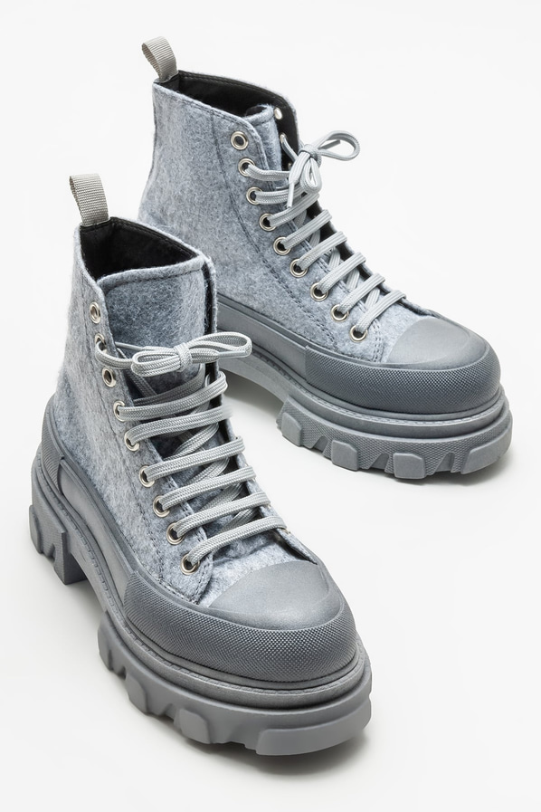 Gri kadın bot, günlük kullanım için - Elle Shoes