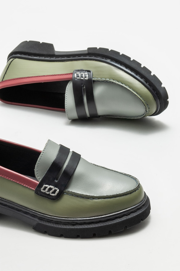 Gri kadın loafer - Elle Shoes