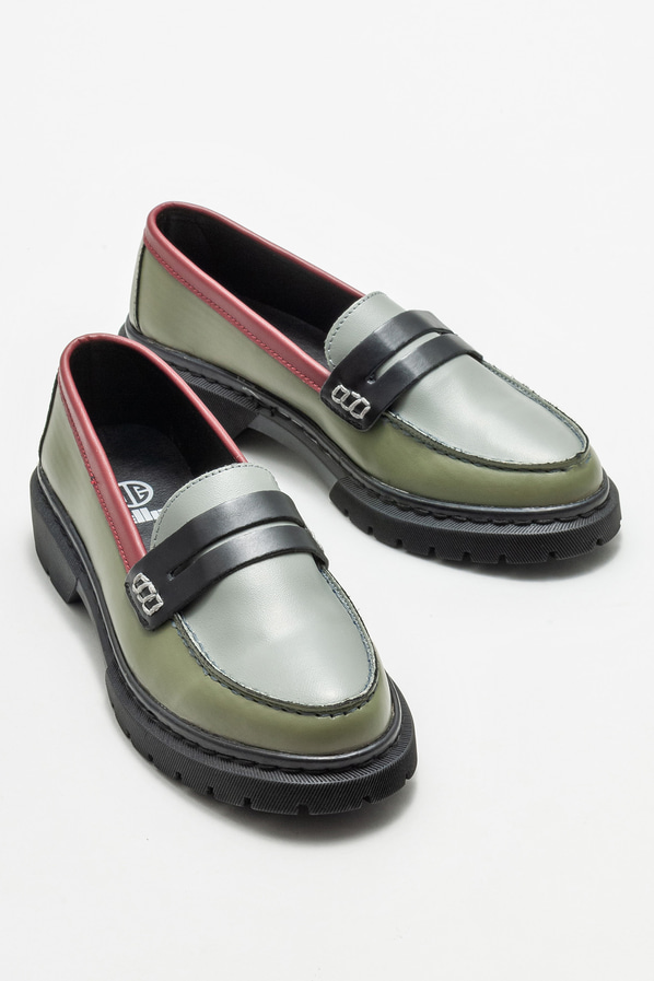 Gri kadın loafer - Elle Shoes
