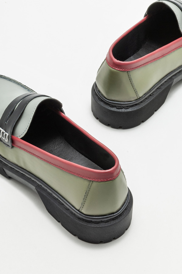 Gri kadın loafer - Elle Shoes