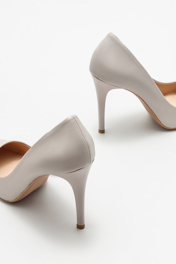 Gri kadın stiletto - Elle Shoes