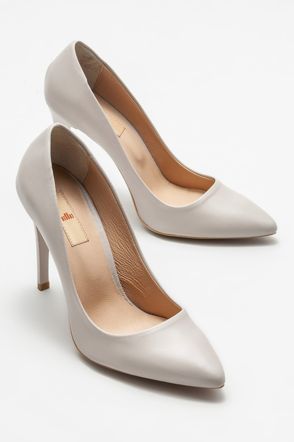 Gri kadın stiletto - Elle Shoes