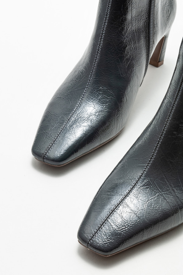 Gri topuklu kadın bot - Elle Shoes