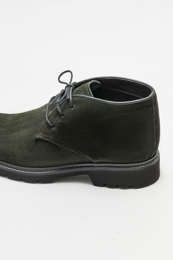 Haki deri erkek günlük bot, günlük kullanım için - Elle Shoes
