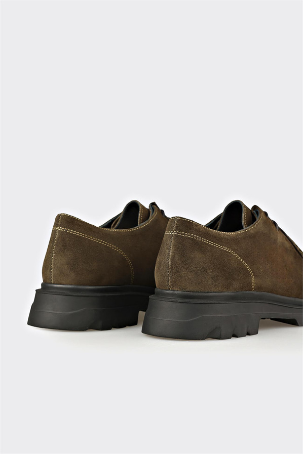 Haki Deri Kadın Günlük Ayakkabı