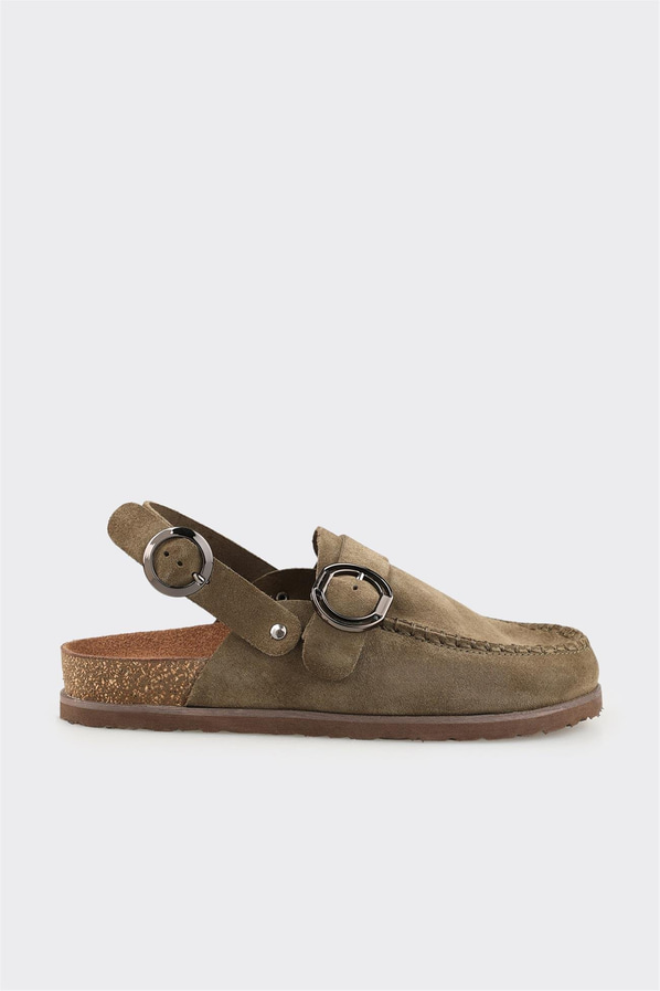 Haki Deri Kadın Terlik