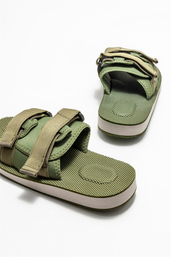 Haki kadın düz terlik - Elle Shoes