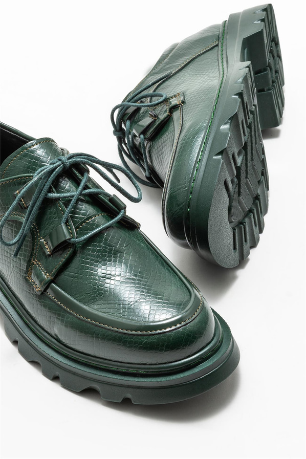 Haki kadın ayakkabı, günlük kullanım için - Elle Shoes