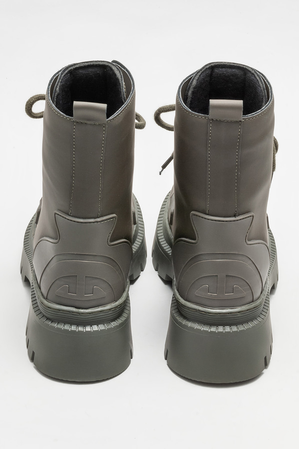 Haki düz kadın bot, günlük kullanım için - Elle Shoes