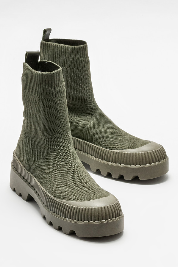 Haki kadın bot, günlük kullanım için - Elle Shoes