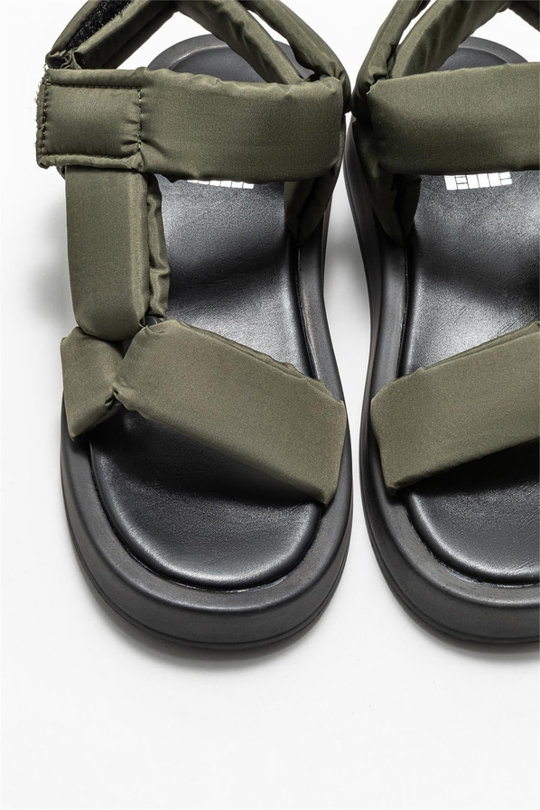 Haki kadın sandalet - Elle Shoes