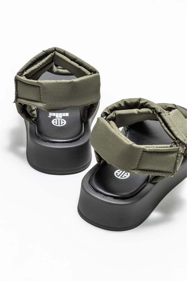 Haki kadın sandalet - Elle Shoes