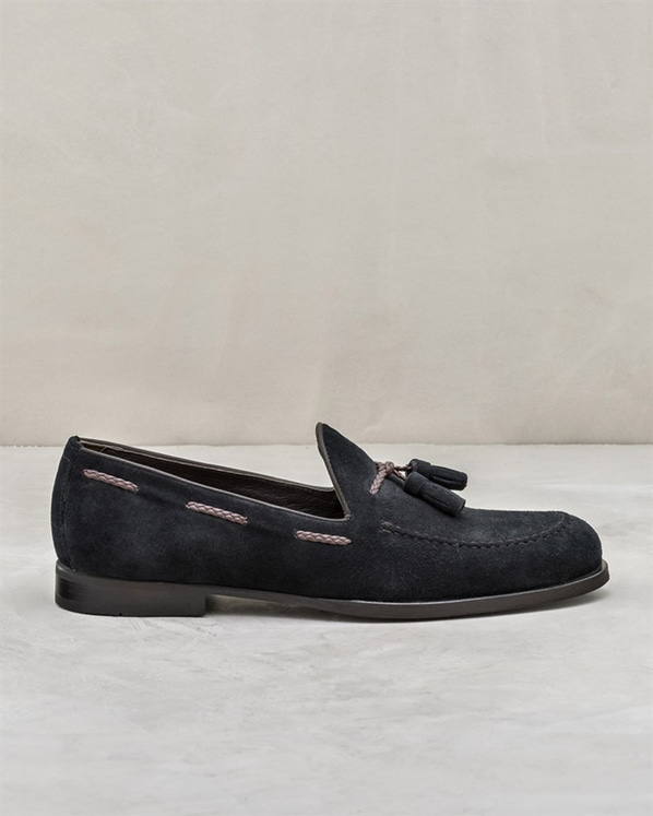 Lacivert süet erkek ayakkabı - Elle Shoes
