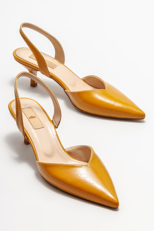 Hardal topuklu kadın ayakkabı - Elle Shoes