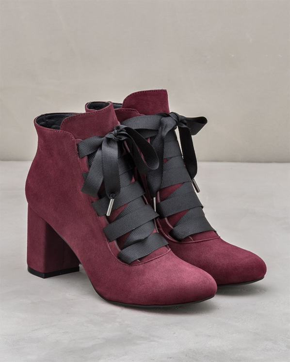 Bordo kadın bot - Elle Shoes