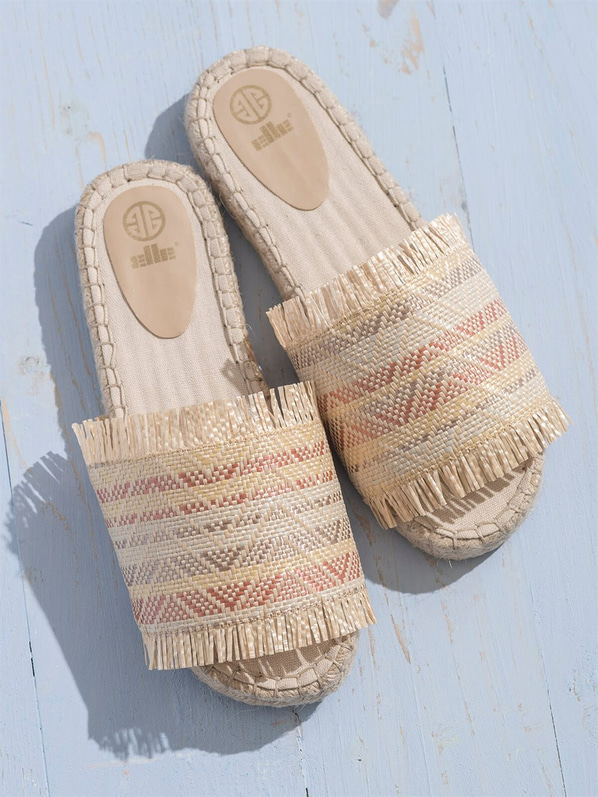 Bej kadın terlik - Elle Shoes