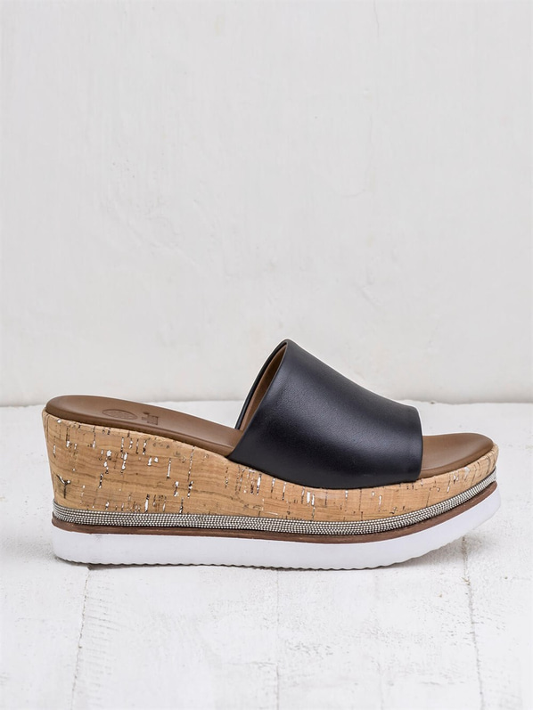 Siyah kadın terlik - Elle Shoes